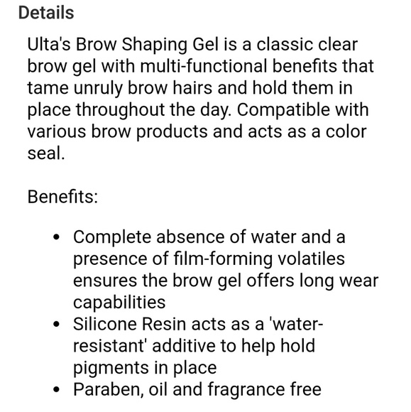 🆕NEW IN SEAL🆕 ULTA Brow Shaping Gel Clear - Picture 4 of 4